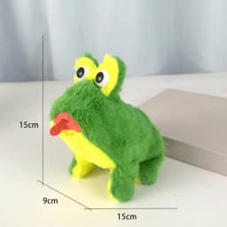 BAELLERT Electric Plush Frog Toy with Sound Movable Tongue Interactive Walking Animal Plushie Musical Stuffed Doll Kids Boys Girls Birthday Gift - Thumbnail 5