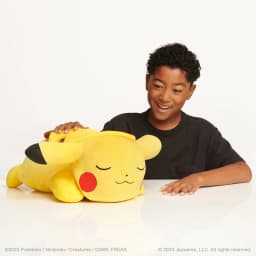 Pokemon 18” Plush Sleeping Pikachu - Cuddly- for Pokémon Fans- Plush for Traveling, Car Rides - Thumbnail 5