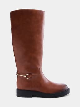 Scenario Women's Tall Faux Leather Riding Boots - Thumbnail 1