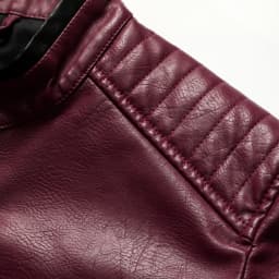 Men's Wings Color Block PU Leather Motorcycle Jacket, Double Stand Collar Street Casual Motorcycle Jacket, Hip Hop Punk Retro Top - Thumbnail 4