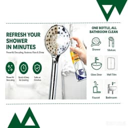 Yyuenw 120ml Multi Purpose Shower Head Cleaner Limescale Remover 8in1 Bathroom Spray Soap Scum Dissolver Clogged Nozzle Restorer - Thumbnail 6