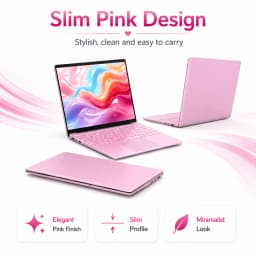 MiniHyper 15.6" Pink Laptop, Intel N5100, 8GB RAM, 512GB SSD, FHD IPS Display, Windows 11 Pro, Backlit Keyboard - Thumbnail 9