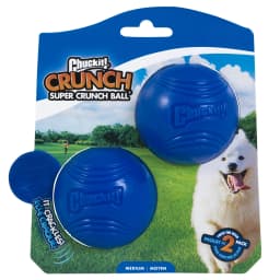 Chuckit! Crunch Ball Rubber Dog Ball Fetch Dog Toy, Blue, Medium 2.5", Pack - Thumbnail 5