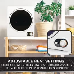 Urban Living 1.5-cu. ft. Compact Electric Dryer, Small Portable Clothes Dryer for Apartment and Small Spaces in White - Thumbnail 5