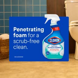 Clorox Bleach Foamer Bathroom and Shower Cleaner Spray, Ocean Mist, 30 fl oz - Thumbnail 4