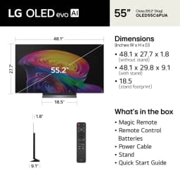 LG 55" C6 Series 4K UHD OLED AI Smart webOS 26 TV, OLED55C6PUA - Thumbnail 5