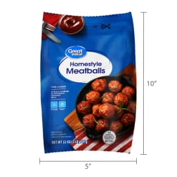 Great Value Fully Cooked Homestyle Meatballs, 32 oz (Frozen) - Thumbnail 7
