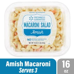 Freshness Guaranteed Amish Macaroni Salad, Ready to Serve, 16 oz Small Tub (Refrigerated) - Thumbnail 1