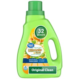 Great Value Ultimate Fresh Laundry Detergent, Original Clean, 46 fl oz, 32 Loads - Thumbnail 1