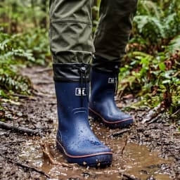 Lcamaw Rain Boots for Men, Waterproof PVC Rubber Boots, Non-Slip Mid-Calf Garden Mud Boots, Comfortable Lightweight Fishing Boots for Yard Farm Hiking Outdoor Work, Size 9 - Thumbnail 9