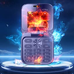2024 i17 Pro Mini Flip Phone - Unlocked 2G Cell Phone for Seniors, Dual SIM, 1.77" Display, Large Buttons, 1000mAh Battery, Loud Speaker, Foldable Mobile Phone - Thumbnail 8