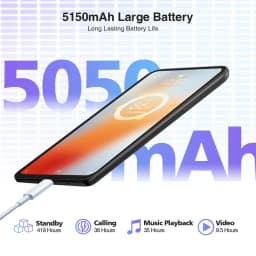 DOOGEE N55 Unlocked Cell Phone, Android 16 Phone,16GB RAM+128GB ROM/1TB Android Phone, 90Hz+6.56" HD,5150mAh, Octa Core, 13MP+8MP, 4G Dual SIM,Face Unlock,Widevine L1,OTG, T-Mobile - Thumbnail 6