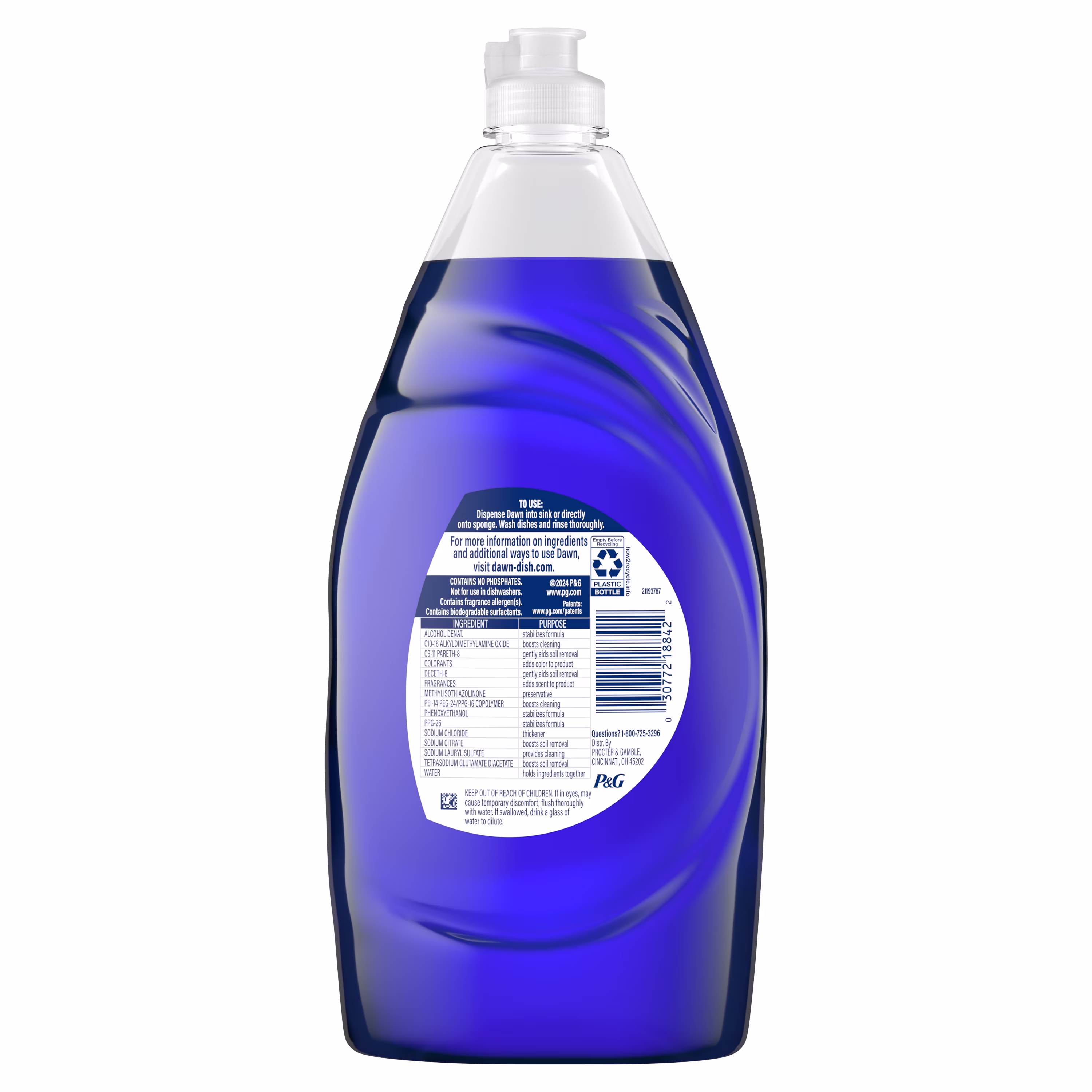 Dawn Platinum Liquid Dish Soap, Dishwashing Liquid, Grease Removal, Fresh Rain, 26.8oz - Thumbnail 11