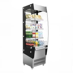 Upstreman Commercial Display Refrigerator, 7.8 Cu.Ft/ 220L Cake Display Case Fridge Open Merchandiser Beverage Cooler with LED Lighting and Wheels - Thumbnail 1