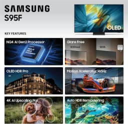 Samsung QN55S95FDFXZA 55" S95FD OLED 4K Glare Free Club TV with Vision AI (2025) - Thumbnail 8
