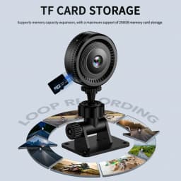 1080P Mini Action Camera with Night Vision, 2MP Micro Camcorder for Outdoor Sports, 64GB Card Included (Black) - Thumbnail 8