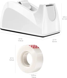 Pen+Gear Invisible Tape with Dispenser Set, White, 16 Count, New Condition, Manual Tape Dispenser - Thumbnail 2
