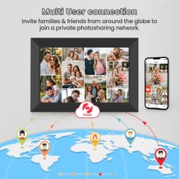 RICILAR Frameo 10.1 inch WiFi Digital Picture Frame, Electronic Picture Frame with IPS Touch Screen, 32GB Storage, Auto-Rotate, Wall Mountable, Ideal - Thumbnail 7