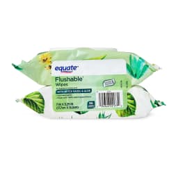 Equate Flushable Wet Wipes, Witch Hazel & Aloe, 96 Wipes, 2 Pack - Thumbnail 2