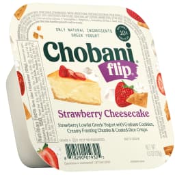 Chobani Flip Low-Fat Greek Yogurt Strawberry Cheesecake 4.5 oz Cup - Thumbnail 1