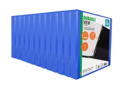Pen + Gear 1-inch, Durable Binder, D-Ring, Blue, 12 Pack - Thumbnail 1