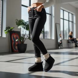 Cushionaire Hip 2 Genuine Suede Ankle Boots for Women, Cozy Faux Shearling Lining Pull On Winter Womens Boots - Thumbnail 2