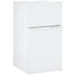 Resenkos 3.2 Cu.Ft Mini Fridge with Freezer, Shelf and Reversible Door for Bedroom, Dorm, Home Office, Energy Efficient, White - Thumbnail 1