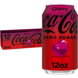 Coca-Cola Zero Sugar Cherry Soda Pop Fridge Pack Cans, 12 fl oz, 12 Pack - Thumbnail 1