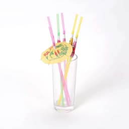Efavormart 50 Pack | Multi-Colored Umbrella Luau Pool Party Drinking Straws - Thumbnail 11