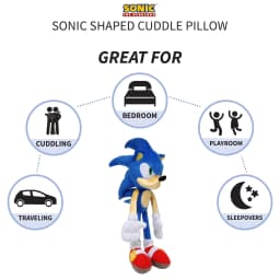 Sonic Kids Bedding Plush Cuddle and Decorative Pillow Buddy, Sega - Thumbnail 4
