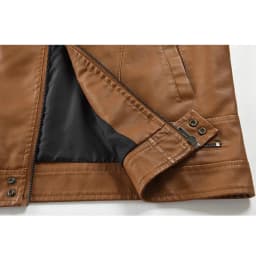 IROINNID Men's Long Sleeve Faux Leather Short Jacket Solid Color Casual Work Clothes Leather Coat Pocket Fitted Jacket Suit Coat - Thumbnail 5
