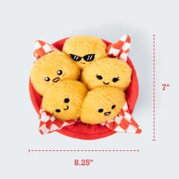 Emotional Support Pals Nuggets, 5 Chicken Nugget Plush Toys with Carrying Basket, Back to School Desk Accessories - Thumbnail 7