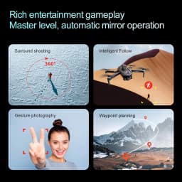 SEREE Drone with Camera 8K HD FPV 5G Brushless Motor 4.5" Screen Foldable RC Quadcopter Obstacle Avoidance Drone - Thumbnail 9