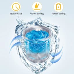BAYUELSWU Portable Washing Machine 17.6lbs Full-Automatic Washing Machine, Apartment Washing Machine 10 programs 8 Water Level Selections with Led - Thumbnail 6