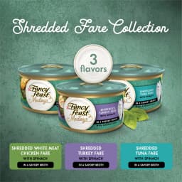Purina Fancy Feast Medleys Shredded Fare Collection Wet Cat Food Variety Pack, 3 oz Cans (12 Pack) - Thumbnail 4