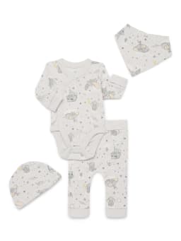 Disney Baby Wishes and Dreams Character Baby Allover Print Take Me Home Set, 4-Piece, Sizes Preemie-6/9 Months - Thumbnail 1