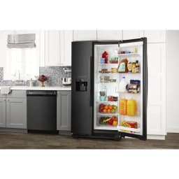 Amana ASI2175GRB 21 Cu. Ft. Black Side-by-Side Refrigerator - Thumbnail 3