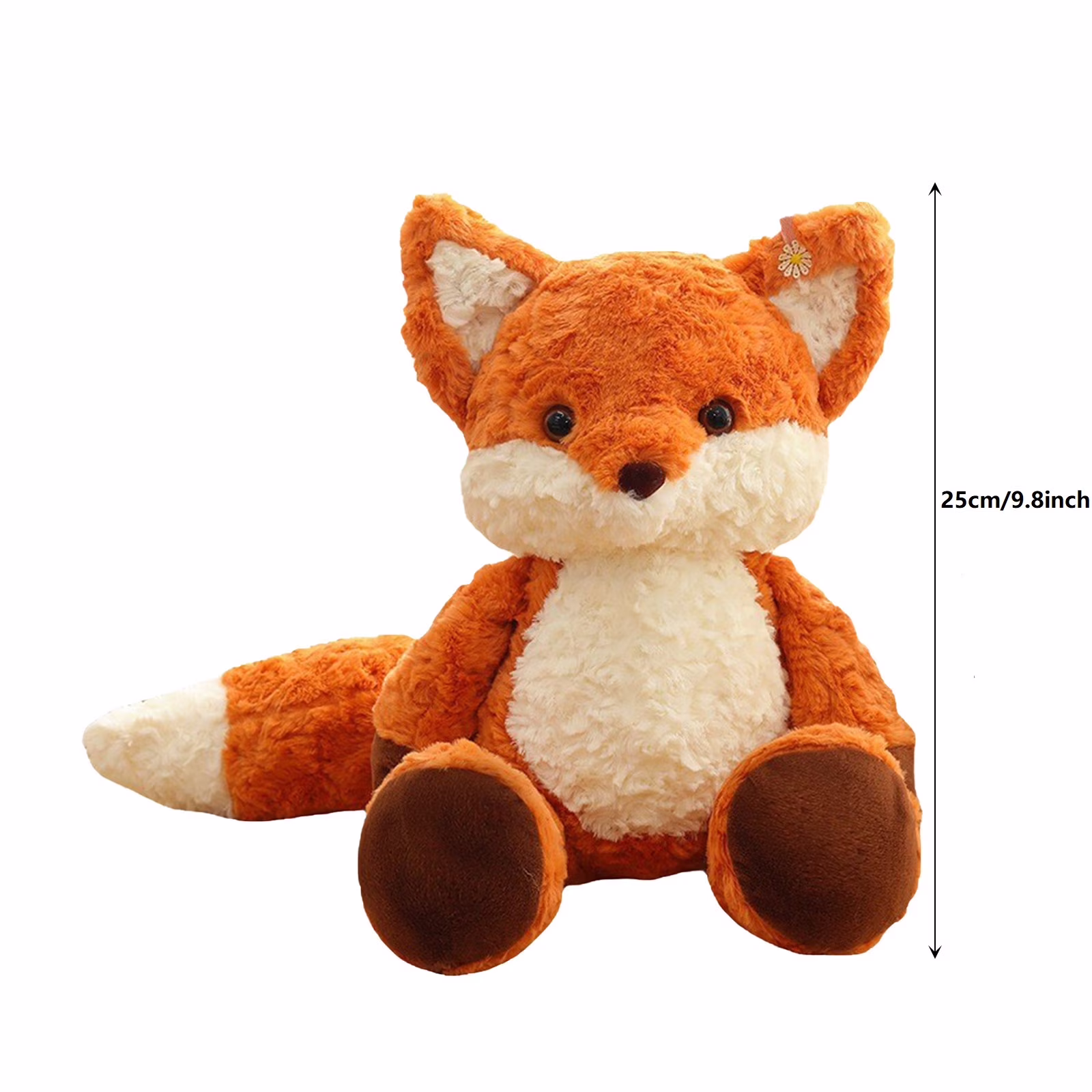 Adorable Plush Fox Stuffed Animal Toy Soft and Cuddly Fox Plushie for Kids and Adults, Perfect Gift for All Ages - Thumbnail 3
