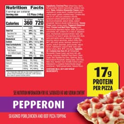 Totino's Party Pizza, Pepperoni, Thin Crust, 17g Protein, 40.8 oz, 4 Count (Frozen) - Thumbnail 9