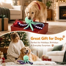 COUTEER Large Squeaky Dog Toys Plush Dog Chew Toys with Soft Fabric for Small, Medium, and Large Dogs Daily Companionship Training Reward Gift - Thumbnail 8