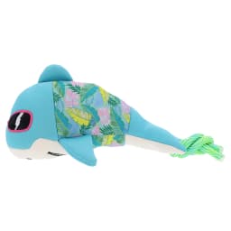 Vibrant Life Summer Floating Shark Plush Dog Toy with Rope, Chew Level 2 - Thumbnail 3