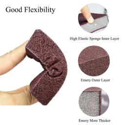 Cleaning Sponge, 4 Pack Heavy Duty Scouring Pads with Emery Layer, Stubborn Stain Remover for Pots Pans Tiles Grills - Thumbnail 7