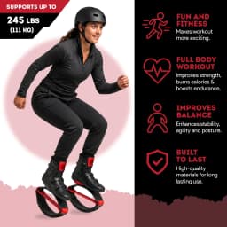 New Bounce Jumping Shoes for Adults, Red Kangaroo Jump Boots Up to 245 Lbs. (X-Large) - Thumbnail 4