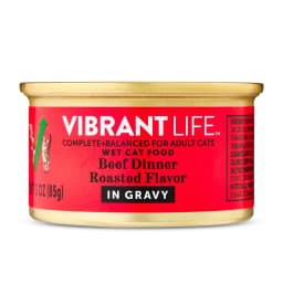 Vibrant Life Beef Dinner Roasted Flavor in Gravy Wet Cat Food, 3 oz Can - Thumbnail 1
