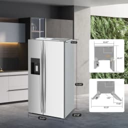 WAA 20 Cu.ft. Large Refrigerator, 2 French Door Stainless Steel - Thumbnail 6