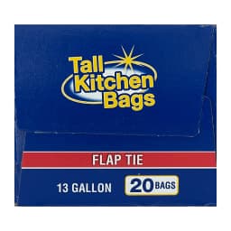 Top Job Basic Kitchen Trash Bags, 13 Gallon, 20 Bags (Flap Tie) - Thumbnail 5