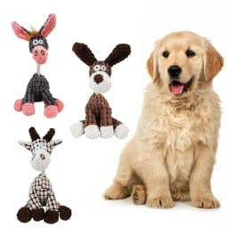 LGCASL Pet Toy Clearance, Plush Dog Toy Durable Stuffed Animal Plush Chew Toy with Squeak Cute Plush Dog Toy for Small to Medium Dogs, Pink Donkey - Thumbnail 8