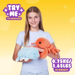 Hug a Lumps Lenny the Lobster by ZURU - Small 1.65lbs Cuddly Weighted Plush Toy for All Ages - Thumbnail 4