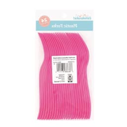 24 Count Pink Disposable Plastic Forks by Way To Celebrate - Thumbnail 8