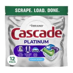 Cascade Platinum Dishwasher Pods, Dishwasher Detergent, Dish Detergent Soap, Fresh, 12 Count - Thumbnail 2